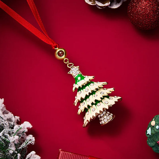 Personalized Diamond Hollow Photo Projection Ornament – Christmas Tree Gift