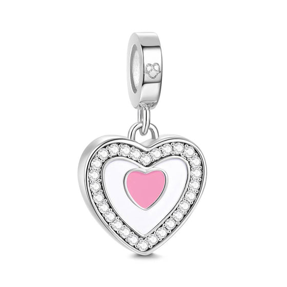 Personalized Custom Photo Dangle Heart Charm for Bracelet Jewelry Making