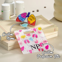 Load image into Gallery viewer, Personalized Anatomical Organ Badge Reel Charm – Retractable ID Holder for Nurses and Doctors
