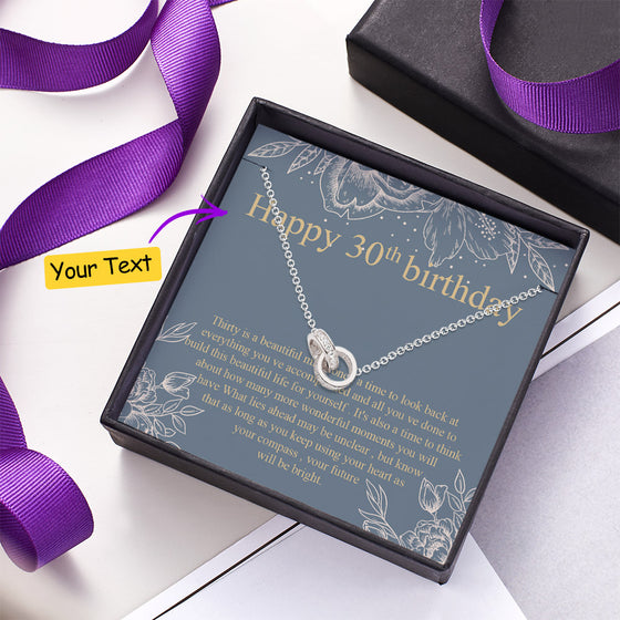 Double Ring Necklace – Personalized Birthday Gift for Lover