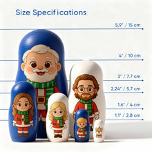 Load image into Gallery viewer, Personalized Portrait Nesting Doll Custom Photo Family Portrait Cartoon Style Gift Photo Christmas Gift
