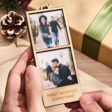 Load image into Gallery viewer, Personalized Photo Wooden Frame Ornament for Christmas Gifts
