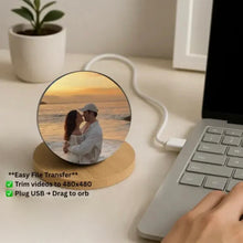 Load image into Gallery viewer, Glass Video Globe – Playable Video Gift Sphere for Valentine’s Day, Birthday &amp; Christmas
