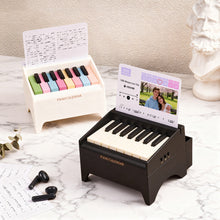 Load image into Gallery viewer, Custom Photo &amp; Date Playable Piano Bluetooth Speaker – Personalized Gift for Piano Lovers
