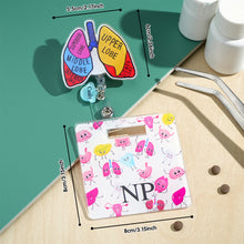 Load image into Gallery viewer, Personalized Anatomical Organ Badge Reel Charm – Retractable ID Holder for Nurses and Doctors
