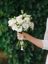 Load image into Gallery viewer, Personalized Angel Wings Photo Charm Brooch – Wedding Memorial Gift for Bride
