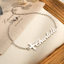 Load image into Gallery viewer, Custom Name Cross Bracelet – Personalized Jewelry for Unique Style