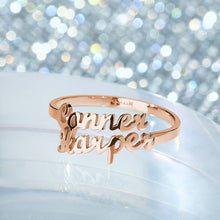Load image into Gallery viewer, Custom Double Names Ring – 925 Sterling Silver