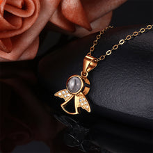Load image into Gallery viewer, Customized Angel Pendant Photo Projection Necklace – 925 Silver