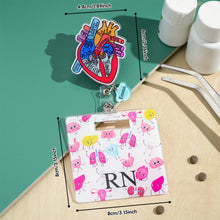 Load image into Gallery viewer, Personalized Anatomical Organ Badge Reel Charm – Retractable ID Holder for Nurses and Doctors
