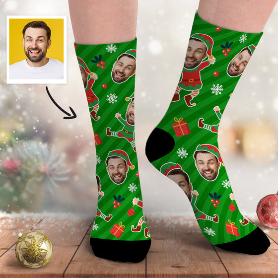 Personalised Photo Socks – Custom Funny Face Christmas Gifts