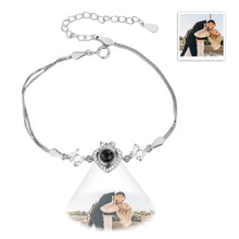Load image into Gallery viewer, Personalized Bow Heart Projection Bracelet – 925 Sterling Silver