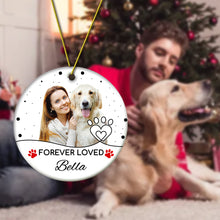 Load image into Gallery viewer, Personalized Pet Photo Memorial Ornament with Name – Christmas Gift for Pet Owners
