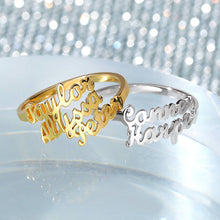Load image into Gallery viewer, Custom Double Names Ring – 925 Sterling Silver