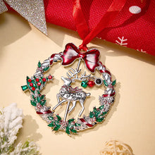 Load image into Gallery viewer, Personalized Rotating Elk Photo Projection Ornament – Christmas Gift
