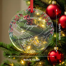 Load image into Gallery viewer, Personalized Holding Hands First Christmas Ornament – Couple’s Keepsake
