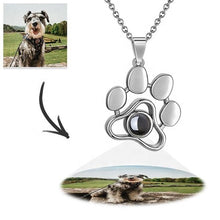 Load image into Gallery viewer, Custom Cat Paw Color Photo Projection Necklace – Copper