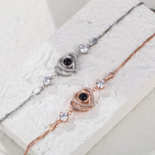 Load image into Gallery viewer, Personalized Double Heart Projection Bracelet – 925 Sterling Silver