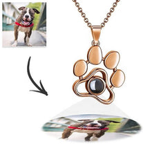 Load image into Gallery viewer, Custom Cat Paw Color Photo Projection Necklace – Copper