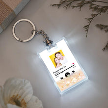 Load image into Gallery viewer, Custom Photo Quicksand Keychain with Scannable Music Code &amp; LED Light
