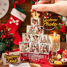 Load image into Gallery viewer, Personalized Photo Christmas Tree Ornament – Custom Family Keepsake
