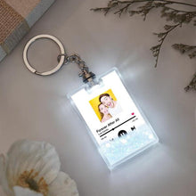 Load image into Gallery viewer, Custom Photo Quicksand Keychain with Scannable Music Code &amp; LED Light
