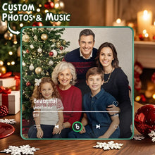 Load image into Gallery viewer, FridgeBeats Framed 4.0 Custom Music Photo Fridge Magnet – Personalized Christmas Gift for Family
