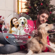Load image into Gallery viewer, Personalized Pet Photo Memorial Ornament with Name – Christmas Gift for Pet Owners
