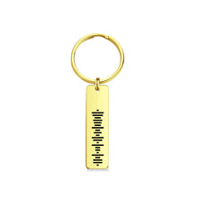Load image into Gallery viewer, Personalized Stainless Steel Music Keychain with Single-Side Engraved Scannable Code

