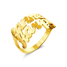 Load image into Gallery viewer, Custom Double Names Ring – 925 Sterling Silver