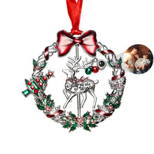 Load image into Gallery viewer, Personalized Photo Projection Ornaments Rotating Elk Shape Christmas Gifts
