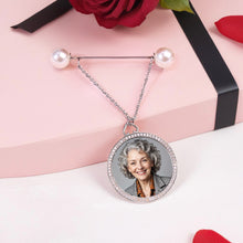 Load image into Gallery viewer, Personalized Pearl Bouquet Charm Brooch – Wedding Anniversary Gift for Bride
