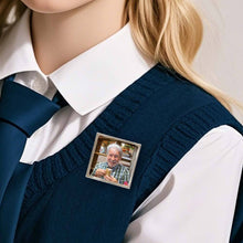 Load image into Gallery viewer, Personalized Memorial Wedding Lapel Pin with Photo
