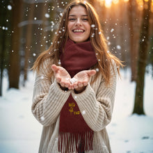 Load image into Gallery viewer, Personalized Birth Month Flower Name Scarf – Unique Christmas Gift
