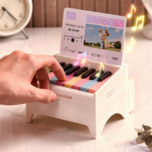 Load image into Gallery viewer, Custom Photo &amp; Date Playable Piano Bluetooth Speaker – Personalized Gift for Piano Lovers
