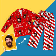 Load image into Gallery viewer, Custom Face Elk Christmas Pajamas – Long Sleeve Set

