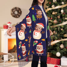 Load image into Gallery viewer, Custom Face Christmas Scarf – Unisex Winter Scarf Gift for the Holidays
