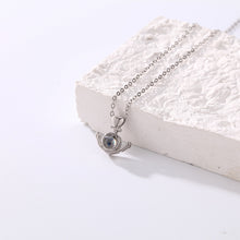 Load image into Gallery viewer, Personalized Anchor Projection Necklace with Heart – 925 Sterling Silver