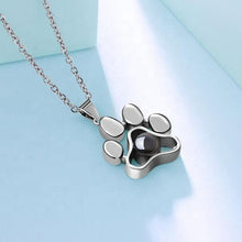Load image into Gallery viewer, Custom Cat Paw Color Photo Projection Necklace – Copper