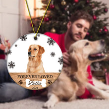 Load image into Gallery viewer, Personalized Memorial Dog Photo Christmas Ornament
