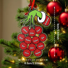Load image into Gallery viewer, Personalized Family Name Christmas Acrylic Ornament
