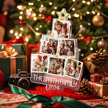 Load image into Gallery viewer, Personalized Photo Christmas Tree Ornament – Custom Family Keepsake
