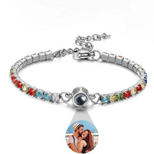 Load image into Gallery viewer, Custom Photo Projection Bracelet – All-Diamond Fashion Gift for Her