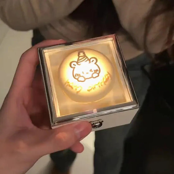 Magical Bear Cake Ring Box – Surprise Birthday Gift for Her