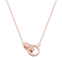 Load image into Gallery viewer, Double Ring Necklace – Personalized Birthday Gift for Lover