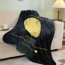 Load image into Gallery viewer, Custom Moon Phase Blanket – Personalized Names Multistyle Background Gift