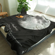 Load image into Gallery viewer, Custom Moon Phase Blanket – Personalized Names Birthday Gift