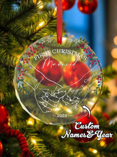 Load image into Gallery viewer, Personalized Holding Hands First Christmas Ornament – Couple’s Keepsake
