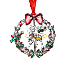 Load image into Gallery viewer, Personalized Photo Projection Ornaments Rotating Elk Shape Christmas Gifts
