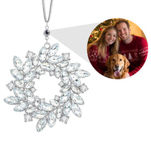 Load image into Gallery viewer, Personalized Photo Wreath Projection Ornament – Christmas Tree Decoration Gift

